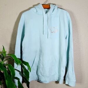 ivory ella Light Blue Pullover Hoodie with Elephant Logo